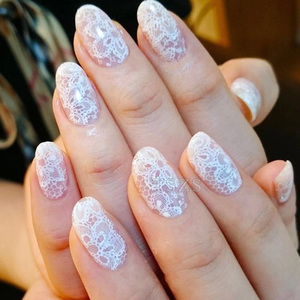 TSZS 120cm Folien aufkleber Schwarz Weiß Spitze Blumen Design Maniküre Gel Polish 3D Nägel Kunst Dekorationen Abziehbilder