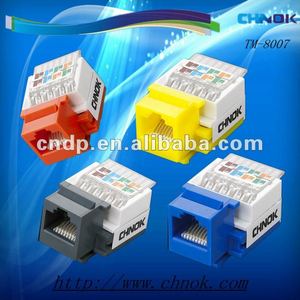 Đầy Màu Sắc <span class=keywords><strong>Keystone</strong></span> <span class=keywords><strong>Jack</strong></span> Toolless 8p8c Cat5E AMP Tyco RJ45 Kết Nối - Product Image 6