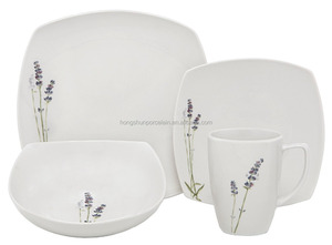 Juego de Vajilla de Cerámica de Diseño Más Popular, 16 Piezas, Juego de Vajilla de Porcelana Blanca - Product Image 2