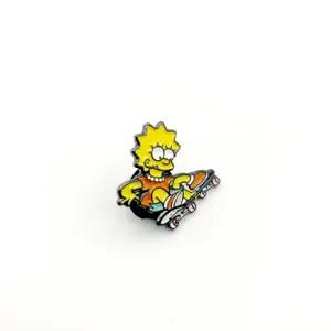 Kartun Lucu Kustom Lencana Pin Berbentuk Simpsons