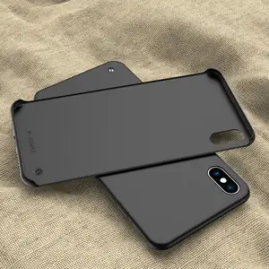 Belanja Online Tanpa Bingkai Frosted Cangkang Keras untuk iPhone X 8 7 6 S Aksesoris PC Fleksibel Matte Phone Case untuk iPhone XR X Max