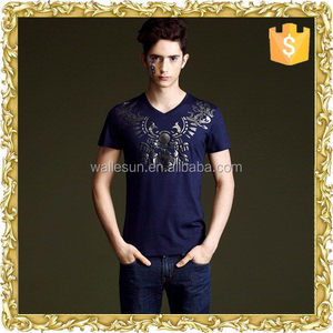 único 100% algodón fábrica raya blanca <span class=keywords><strong>y</strong></span> negra de la camiseta - Product Image 2