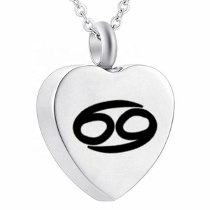 เครื่องประดับเงินรูปหัวใจสร้อยคอราศี<span class=keywords><strong>12</strong></span>กลุ่มดาวจี้โกศสร้อยคอของขวัญวันเกิด - Product Image 2