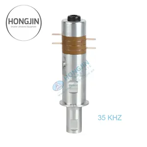 Shanghai Factory Hongjin 35KHZ Ultrasonic Transducer / Welding Vibrator