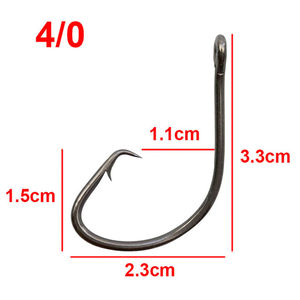 <span class=keywords><strong>Ami</strong></span> circolari Offset per Sport acquatici in acciaio ad alto tenore di carbonio <span class=keywords><strong>ami</strong></span> <span class=keywords><strong>da</strong></span> <span class=keywords><strong>pesca</strong></span> 7381 4/0 100 pz/<span class=keywords><strong>set</strong></span> - Product Image 3