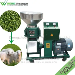 9KLP-250 Capacity 300-500 kg/h shaft drive poultry cattle portable feed pellet making mill machine for sale