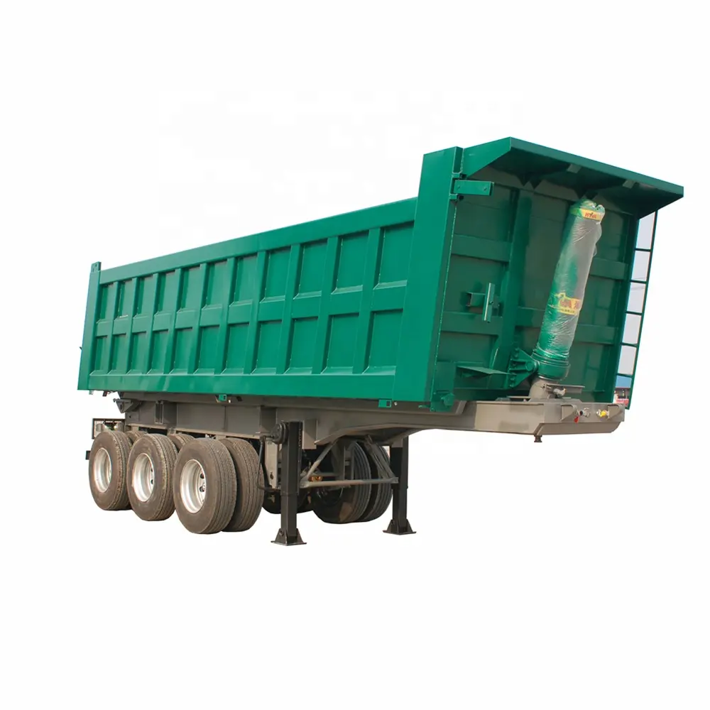 Tri-Trục 3 Trục 50 Tấn 60 Tấn Phía Sau Dumper Tipper Cuối Tipper Dump Semitrailer