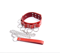 Collier en cuir BDSM, corde de traction, chaîne, laisse, anneau, chaîne en acier, jeu de rôle, esclave, bondage, collier