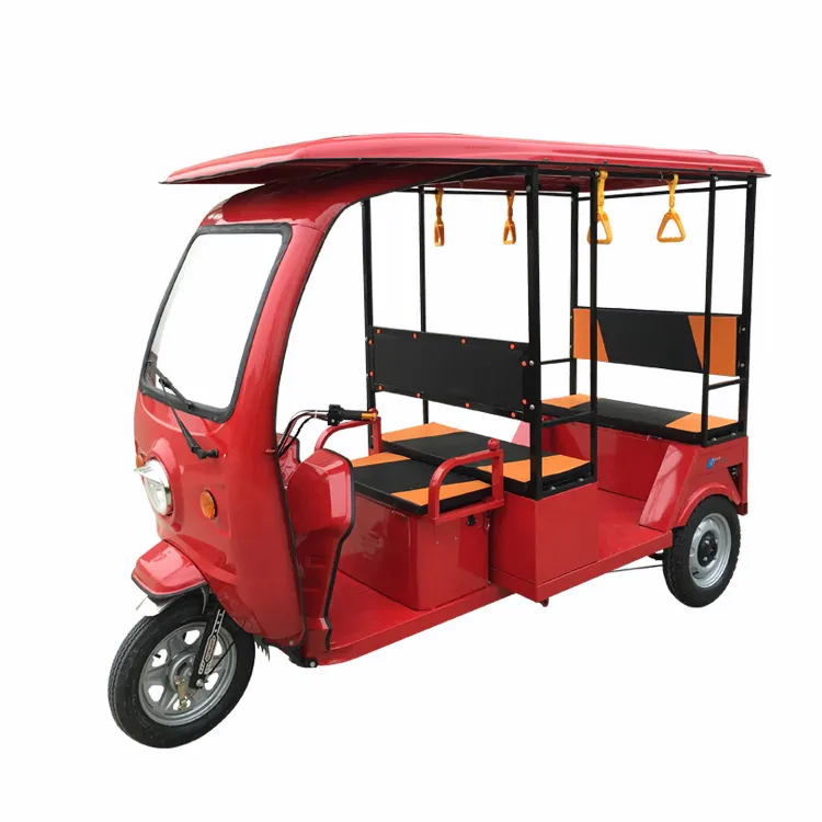KAVAKI factory price solar panel with electric battery rickshaw tuk tuk 6 to 8 adults passenger tricycle