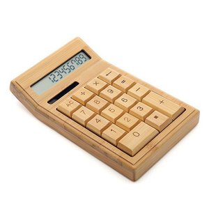 <span class=keywords><strong>Calculatrice</strong></span> scientifique à énergie solaire de conception nouvelle, <span class=keywords><strong>calculatrice</strong></span> écologique en bambou, cadeau - Product Image 1