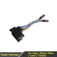 Arnés de Cableado Aislado con PTFE ISO para Automóvil, Adaptador de Cable de Radio para Seat Altea, Ibiza, León, Toledo, Conector, Longitud Personalizable