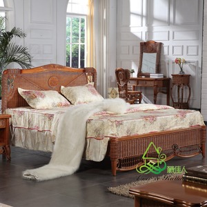 Juego de Muebles de Bambú Antiguos para <span class=keywords><strong>Hotel</strong></span>, Diseño Moderno y Contemporáneo para el Hogar, Incluye Cama Bali y Muebles de Dormitorio de Ratán/Mimbre - Product Image 4