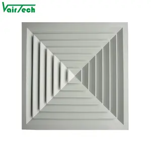 supply high quality air conditioning 4 way ceiling square air diffuser