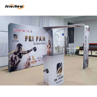 Stand de salon modulaire en tissu tendu en aluminium, écologique, pliable, installation facile, impression par sublimation, 3x3m