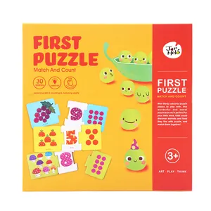Commercio all'ingrosso di giochi per bambini gioco di arte su ordinazione Partita e Contare giocattolo educativo di puzzle di carta di cartone di puzzle