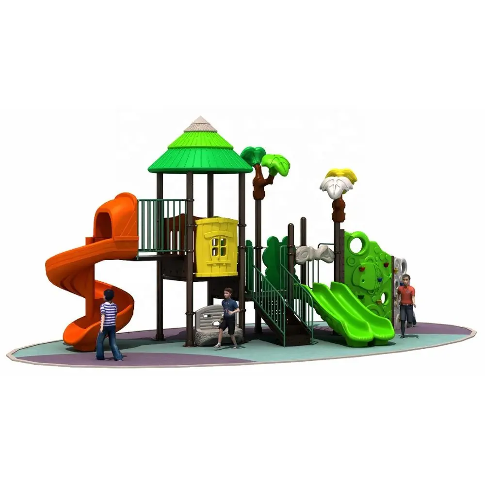 Nuevo diseño, estructura razonable, parque de atracciones al aire libre para niños, equipo de parque de atracciones, tobogán de plástico