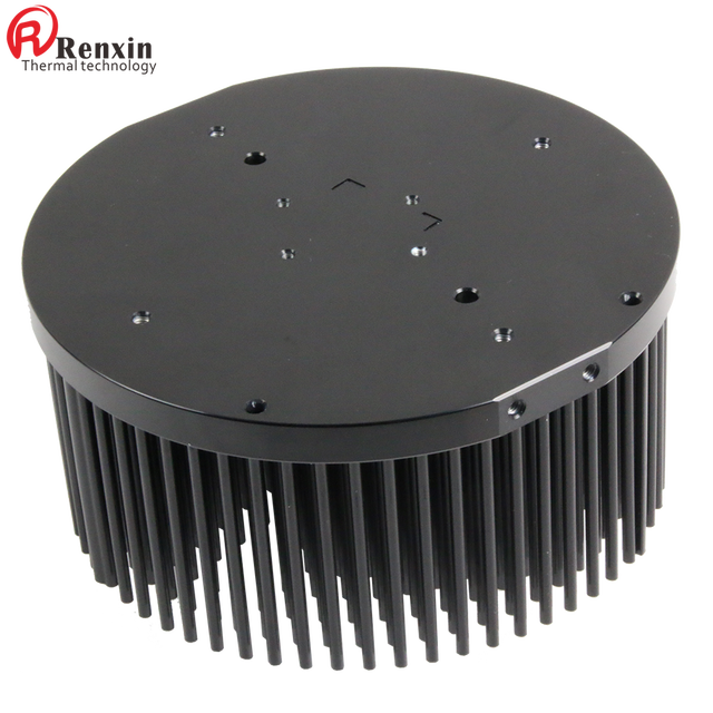 90-120W LED Light Heatsink Anodized Aluminum 1070 Round 163mm*70mm RoHS Certified for Grow Light