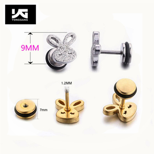 Bijoux de mode Enfants Mignon Boucle D'oreille Cool Lapin Oreille Piercing Bijoux pour Boucles D'oreilles enfant - Product Image 4