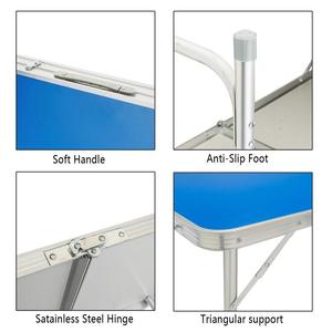 <span class=keywords><strong>Table</strong></span> pliante rectangulaire en aluminium bleue pour le <span class=keywords><strong>camping</strong></span> en plein air moderne, 120 cm, pour 4 personnes - Product Image 4