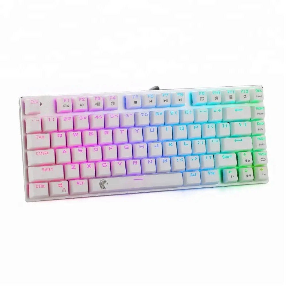 Bàn Phím Cơ Nhỏ Z-88 Tenkeyless 81 Phím, Bàn Phím Chơi Game Có Đèn Nền RGB Với Công Tắc Màu Đỏ