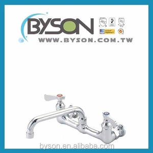 ก๊อกน้ำอ่างล้างหน้าแบบติดผนังสองมือจับ รุ่น CF42131 ยี่ห้อ BYSON จากไต้หวัน ดีไซน์ทันสมัย ผิวขัดเงา - Product Image 6