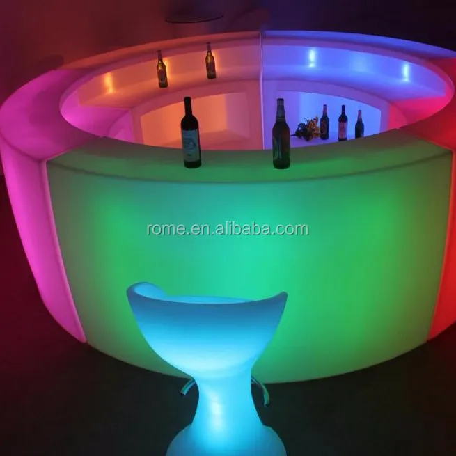 new design Commercial modern wine lighted large led bar counter for sale