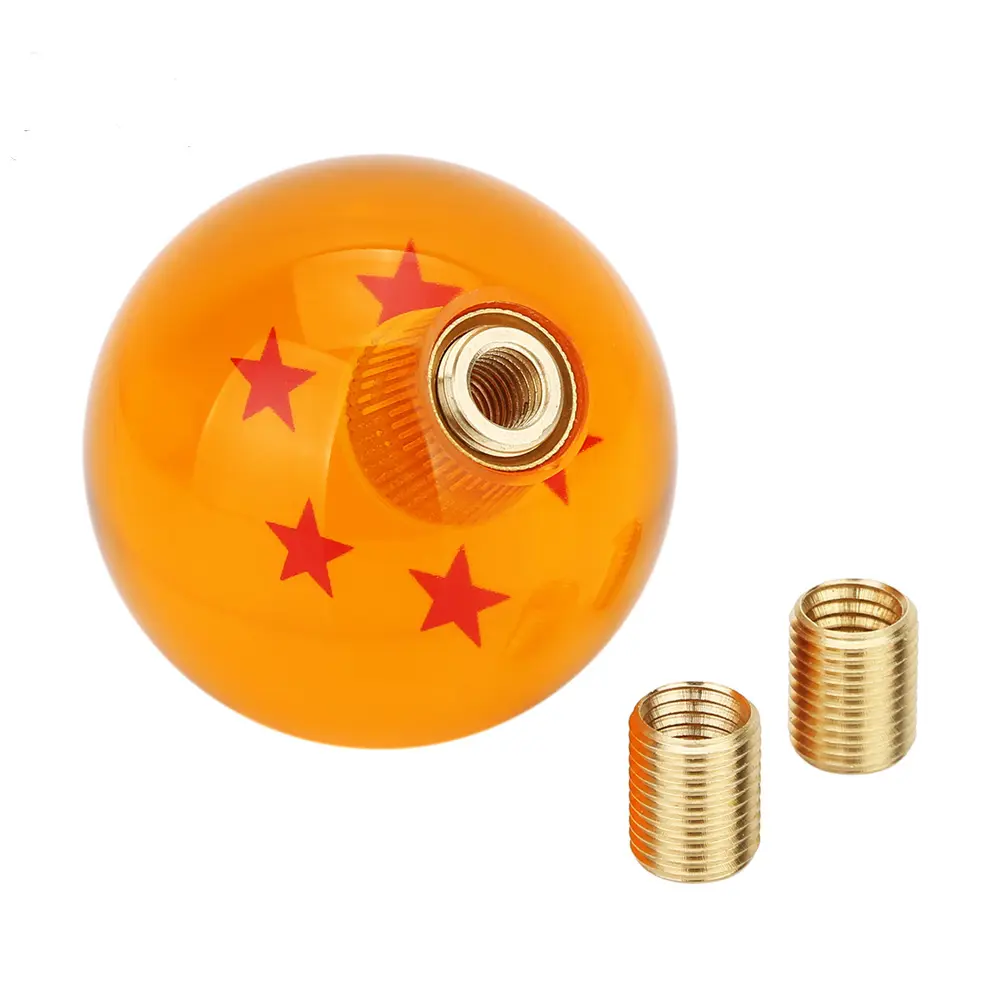 ऑटो नारंगी रंग dragonball z गेंदों स्वचालित गियर शिफ़्ट घुंडी के साथ लाल 5 सितारे