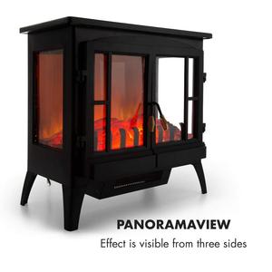 <span class=keywords><strong>Chimenea</strong></span> Eléctrica Grande con Efecto de <span class=keywords><strong>Llama</strong></span> Decorativa Negra de 3 Lados Panorama - Product Image 3