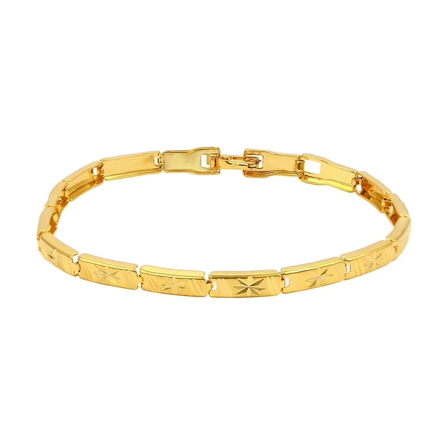 74477-as mulheres de jóias da moda adolescente 24k ouro projetos simples pulseira cadeia de fantasia para as meninas