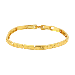 74477 - Joyería de Moda <span class=keywords><strong>para</strong></span> <span class=keywords><strong>Adolescentes</strong></span>, Pulsera de Cadena Elegante con Diseños Simples en Oro de 24k <span class=keywords><strong>para</strong></span> Chicas - Product Image 1