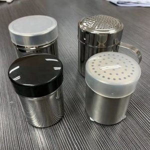 Distributeur de café fantaisie en acier inoxydable, poudre de cacao, sucre, avec couvercle à mailles fines et couvercle en plastique translucide pour la pâtisserie et la cuisine - Product Image 5