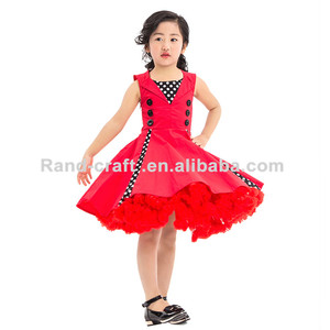 OEM Baby Girl Dress 1950s Dress Party Wear bambini abiti Vintage per ragazze bambini estate servizio OEM medio senza maniche formale - Product Image 2