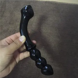 natural obsidian gemstone quartz crystal women sexy crystal dildos penis Increase massager wands