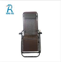 Chaise de plage pliante en métal pour l'extérieur Chaise inclinable sans gravité Chaise de plage de camping pliable portable