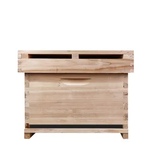 6 帧标准朗斯特罗特养蜂蜂箱温暖的房子为蜜蜂收获食物蜂蜜