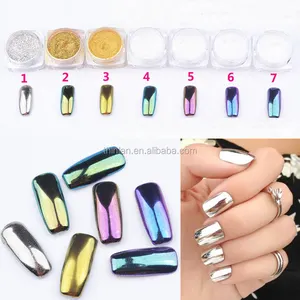 Hot popular products nail mirror powder gel lacquer nail polish chrome effect powder for support oem