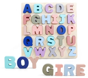 Gỗ Giáo Dục Sớm Đồ Chơi Học Tập Quà Tặng Số Bảng Chữ Cái Câu Đố Bằng Gỗ - Product Image 2