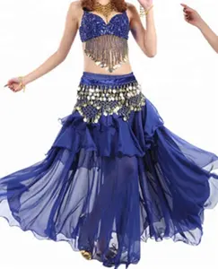 Bestdance Belly Dance Bollywood Costumes Sets B cup Bra+ Belt or Bra Coins Belt full skirt 6 Colors