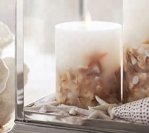 Vacaciones decoración de Navidad 3D flameless real mar <span class=keywords><strong>shell</strong></span> dentro parpadeo led velas - Product Image 3