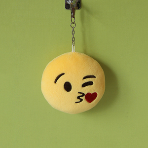Promozionale regali e forniture catene soffiare un bacio emoji emoji portachiavi peluche per Natale - Product Image 2