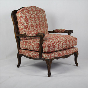 Chine Accent Fauteuils Chaise avec Repose-pieds <span class=keywords><strong>Fauteuil</strong></span> à motifs rouges pour Hôtel Salon Chaises Loisirs - Product Image 4