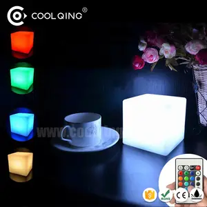 10x10x10 cm rgb led küp lamba şarj edilebilir mini küp led ışık