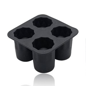 4 Cangkir Cetakan Kaca Shot Es Silikon, Pembuat Kaca Es, Cetakan Penembak Es Silikon - Product Image 3