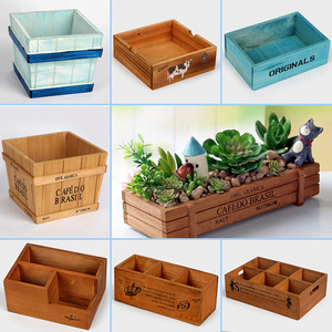 Belle couleur <span class=keywords><strong>pas</strong></span> <span class=keywords><strong>cher</strong></span> sapin en bois Pot de fleur boîte de rangement moyen planteur/Vase extérieur jardin clôture maison bureau élégant panier de fleurs - Product Image 5