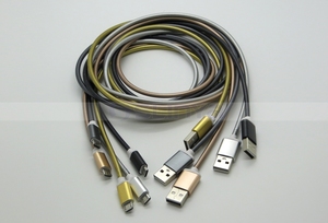 Cable USB3.0 de Aleación Metálica de <span class=keywords><strong>Alta</strong></span> <span class=keywords><strong>Gama</strong></span>, Cable Flexible Micro USB V8 para Teléfono Celular <span class=keywords><strong>Samsung</strong></span> Huawei - Product Image 4