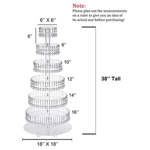 Bán Buôn Cupcake Đứng Với Ánh Sáng Rõ Ràng Acrylic Bánh Pop Đứng Với Pha Lê Cupcake <span class=keywords><strong>Display</strong></span> Chủ - Product Image 3