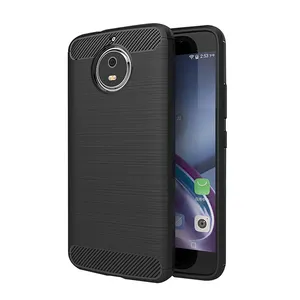 NBing marka karbon fiber cep telefonu kılıf kapak İçin moto g5s artı arka kapak, motorola g5s için artı