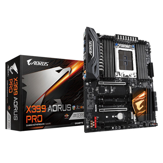 GIGABYTE AMD X399 AORUS PRO Used Gaming Motherboard with SocketTR4 Supports AMD Ryzen Threadripper Processor