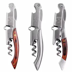 WELLFLYER BO-121 Luxury Quality Durable Wine Corkscrew Bottle Opener Stainless Steel Foldable Corkscrew with Customized Logo