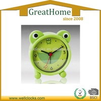 Horloge de table vibrante en forme de grenouille de dessin animé, en plastique, à quartz, Reloj, horloge de bureau
